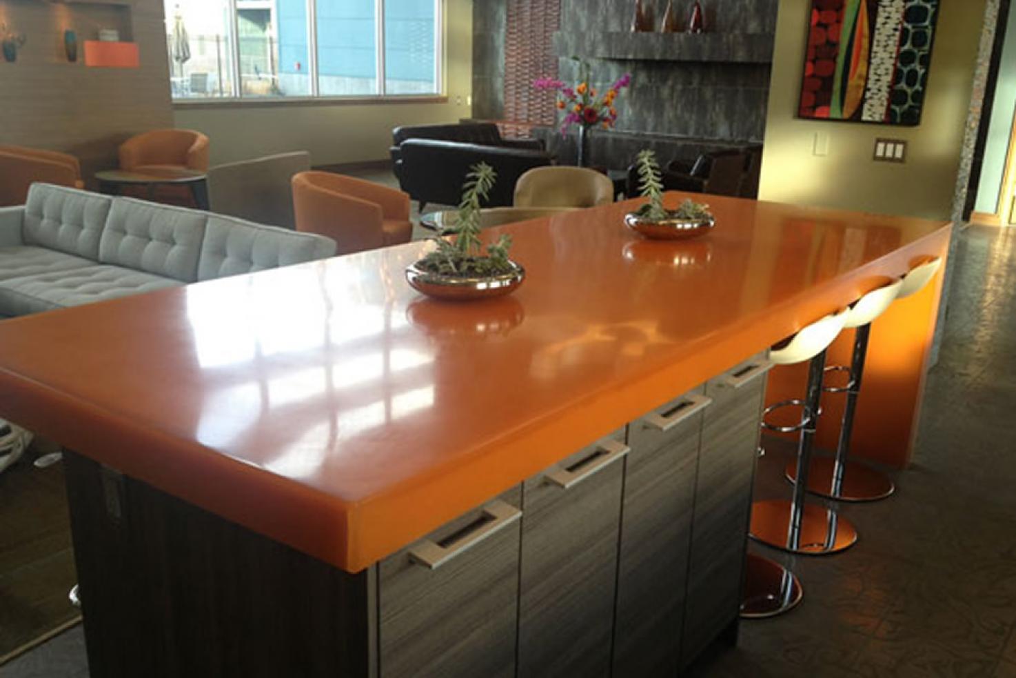 Hanex solid surface island